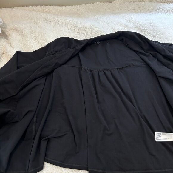 Eileen Fisher Cardigan Sweater Long Sleeve Open Front Viscose Stretch Black 3XL - Picture 6 of 7
